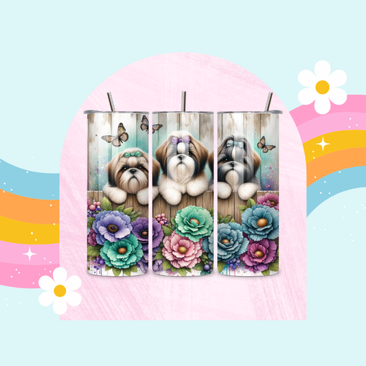 Shihtzu drinks tumbler