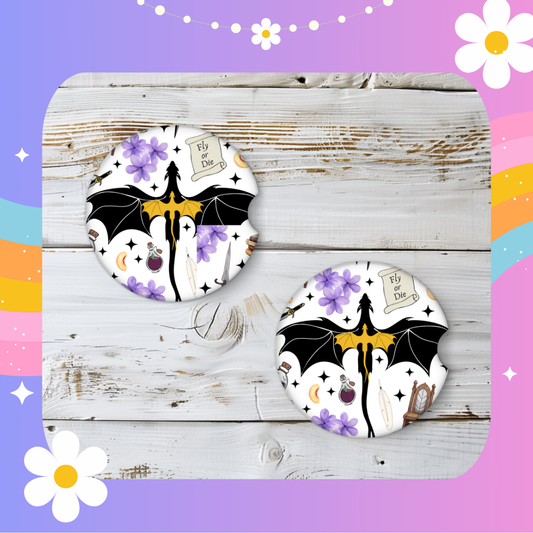 Fourth wing inspired coasters (pack of two)