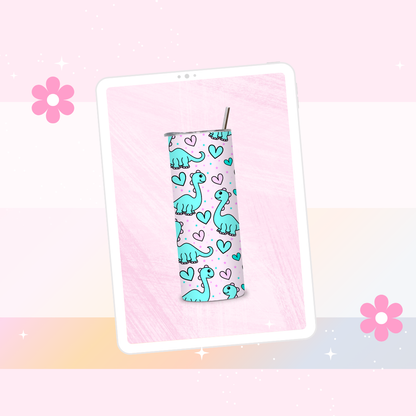Dinosaur drinks tumbler