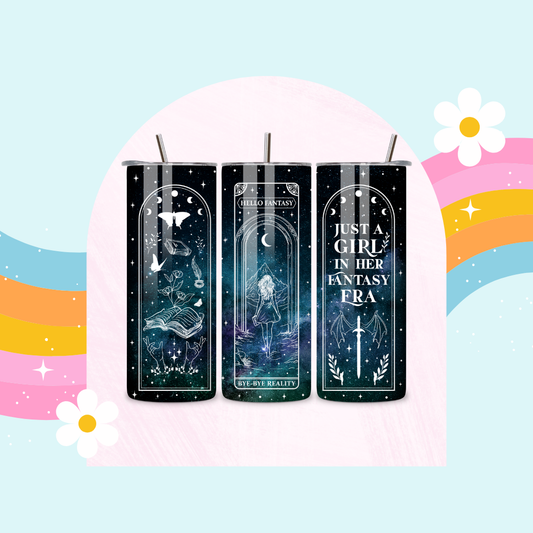 Just a girl in her fantasy era drinks tumbler
