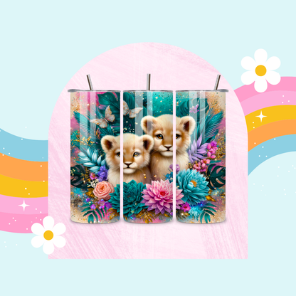 Lion cubs drinks tumbler
