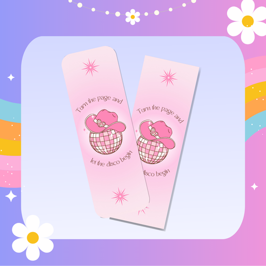 Turn the page and let the disco begin bookmark