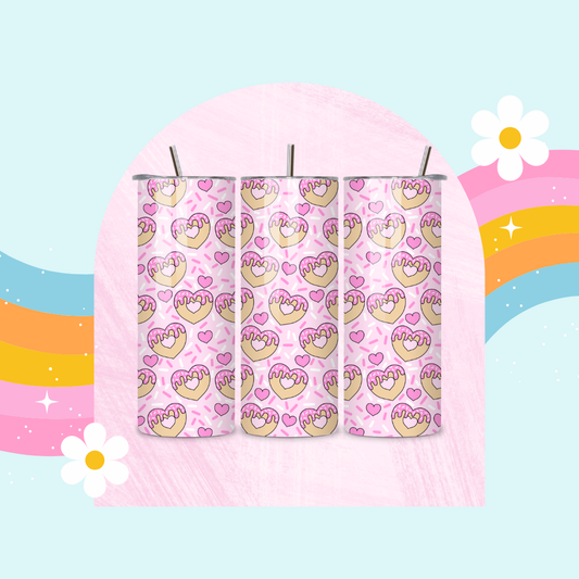 Donut hearts drinks tumbler