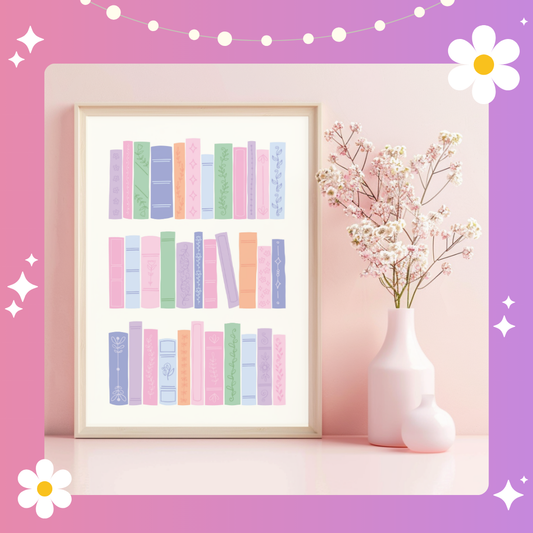 Book shelf Art Print