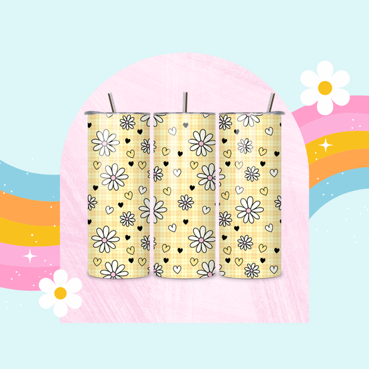Yellow daisy drinks tumbler
