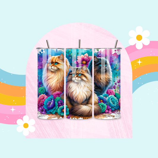 Trio cats drinks tumbler