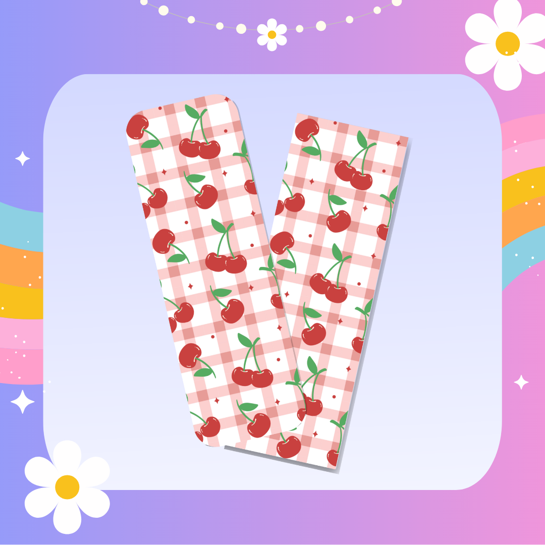 Cherries pattern bookmark
