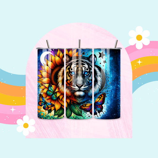Night and day Lion drinks tumbler