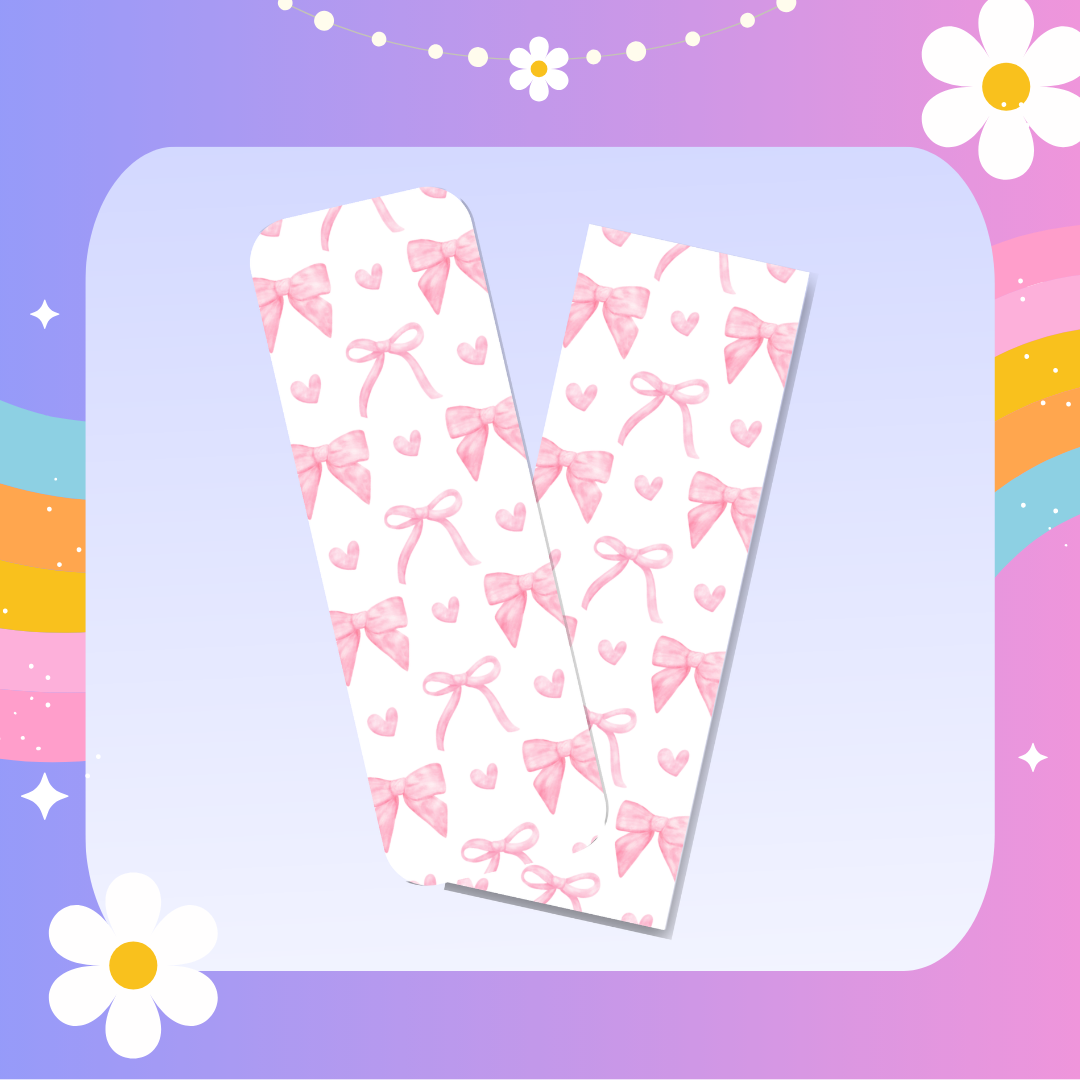 Pink bows bookmark