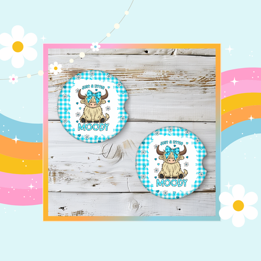 Blue Highland cow (pack of two)
