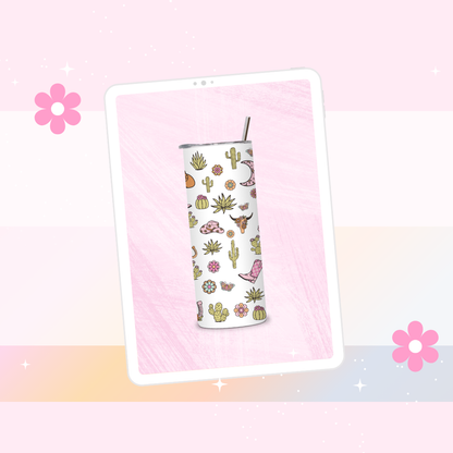 Country inspired print drinks tumbler