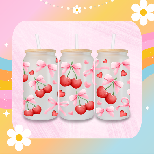 Bow cherries libby glass