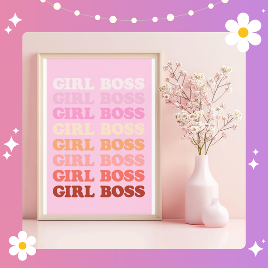 Girl boss Art Print