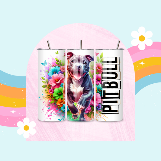Pitbull drinks tumbler