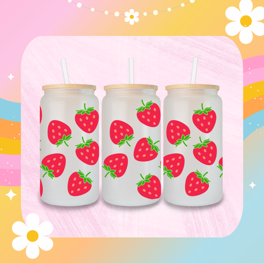 Strawberry libby glass
