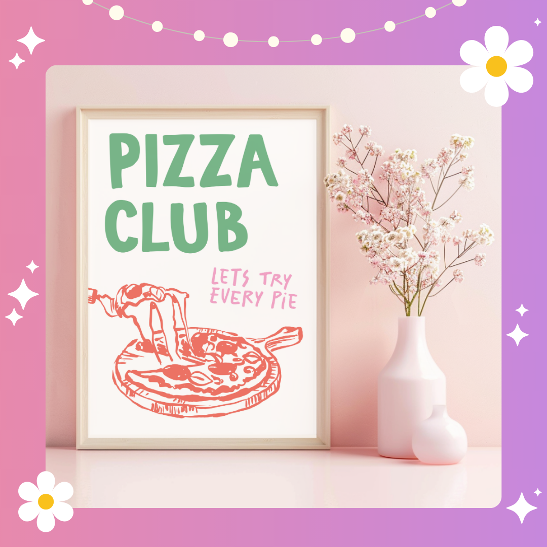 Pizza Club Art Print