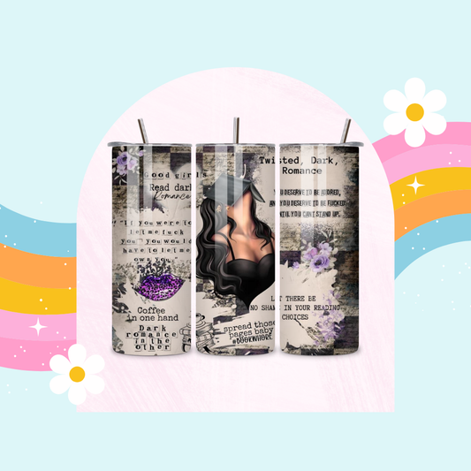 Twisted dark romance drinks tumbler