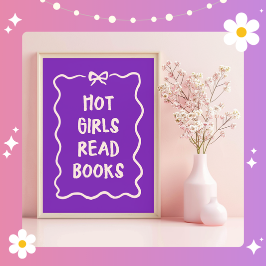 Hot girls read books Art Print