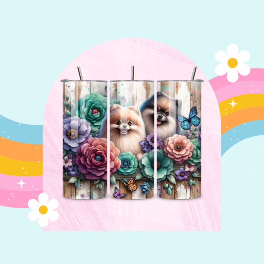 Pomeranian drinks tumbler