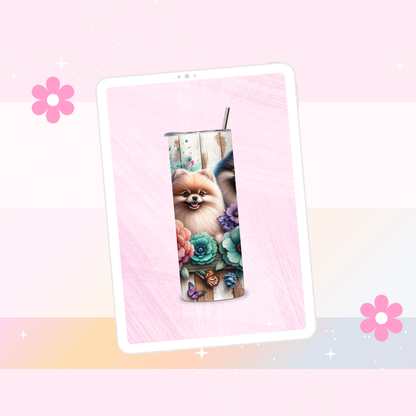 Pomeranian drinks tumbler