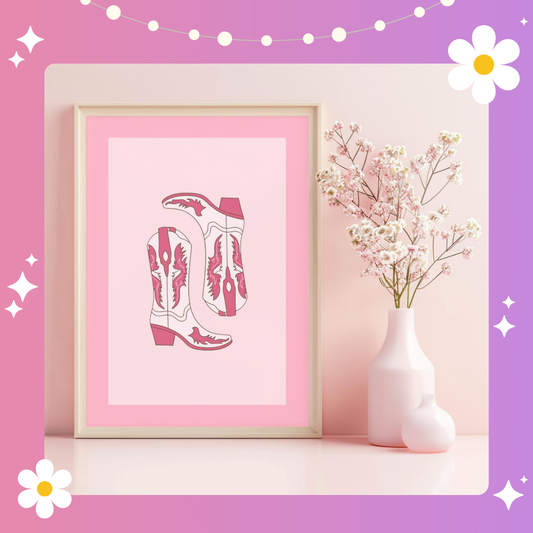 Cowboy boots Art Print