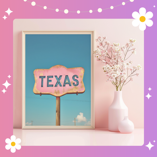 Texas Art Print