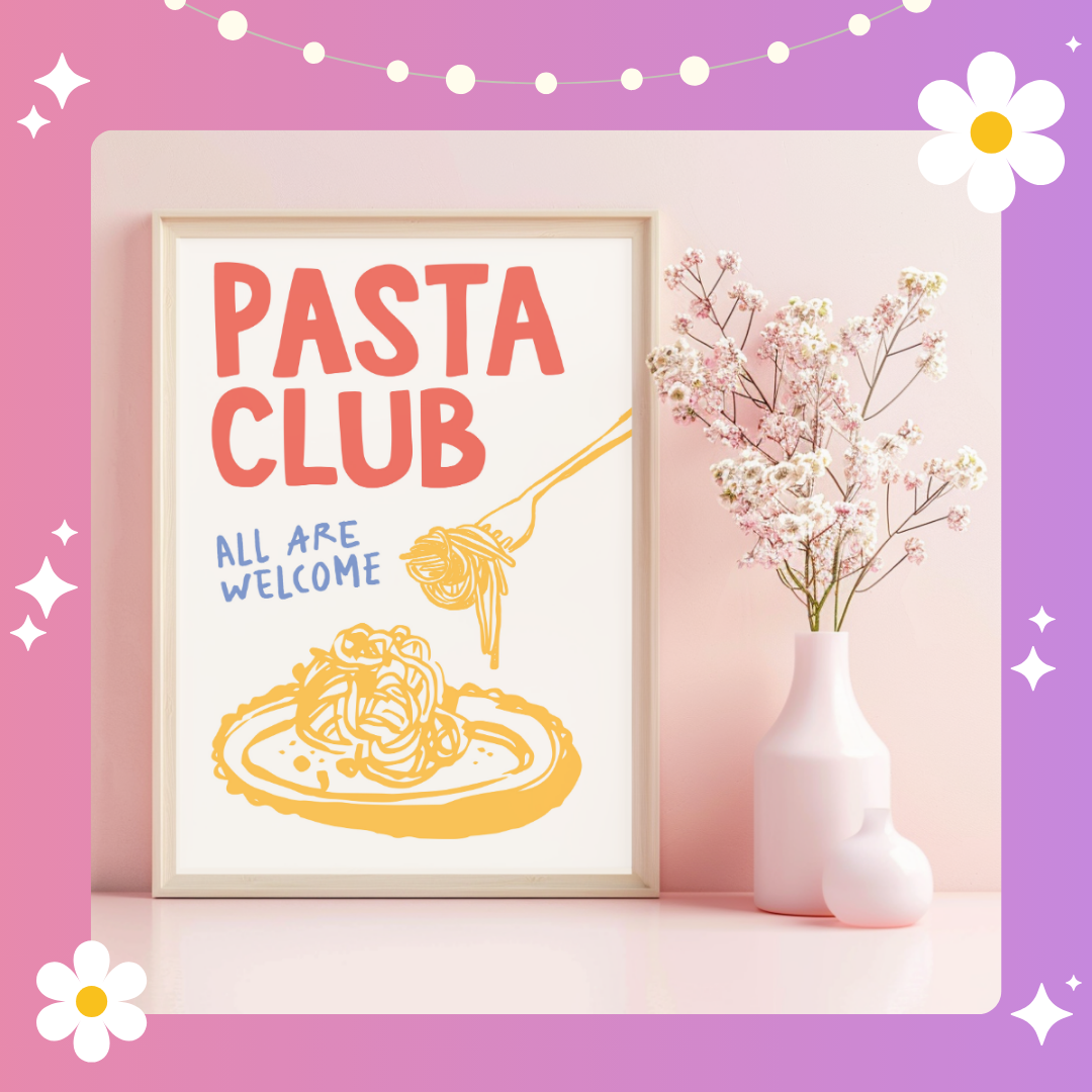 Pasta club Art Print