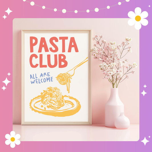 Pasta club Art Print