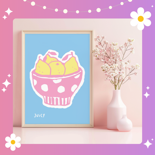 Juicy Lemons Art Print